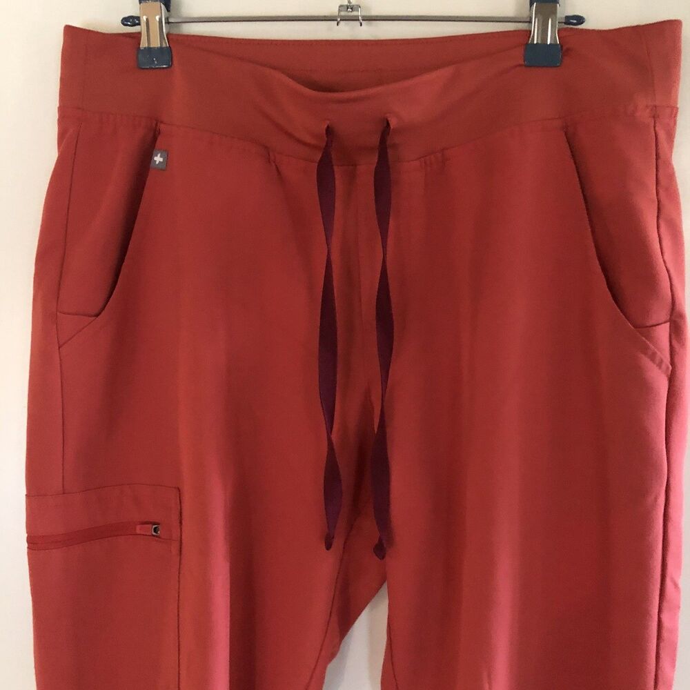 FIGS Scrub Zamora Jogger Pant Womens Medium Clay Orange - Picture 2 of 7